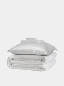  Mayfairsilk Oyster Grey Oxford Silk Duvet Set MayfairSilk