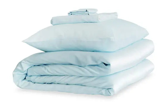 Mayfairsilk Pastel Blue Silk Duvet Set MayfairSilk