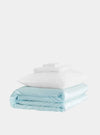 Mayfairsilk Pastel Blue with Brilliant White Silk Duvet Set #2 MayfairSilk