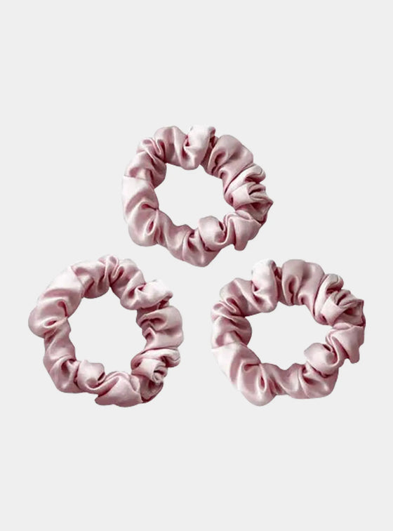 Mayfairsilk Precious Pink Silk Scrunchies Set MayfairSilk