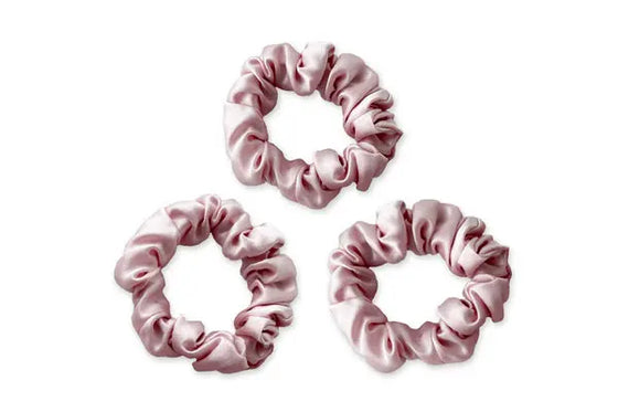 Mayfairsilk Precious Pink Silk Scrunchies Set MayfairSilk