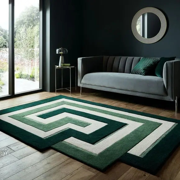 Maze Illusion Wool Rug Dunelm