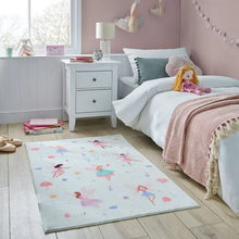  Meadow Fairies Washable Faux Fur Rug Dunelm