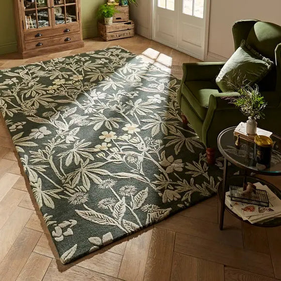 Meadow Floral Wool Rug Dunelm