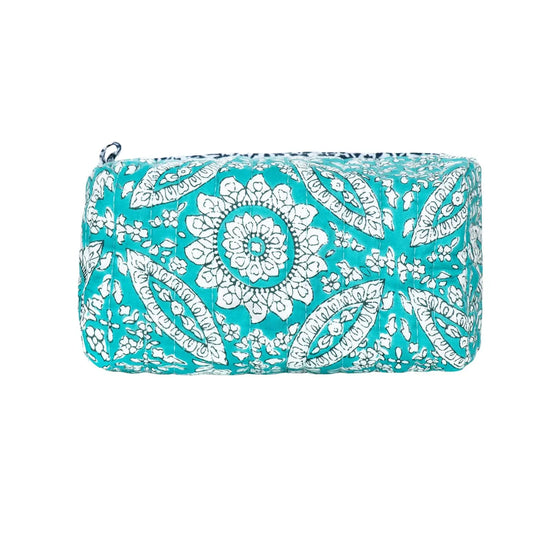 Mediterranean Mosaic Small Cotton Wash Bag inara