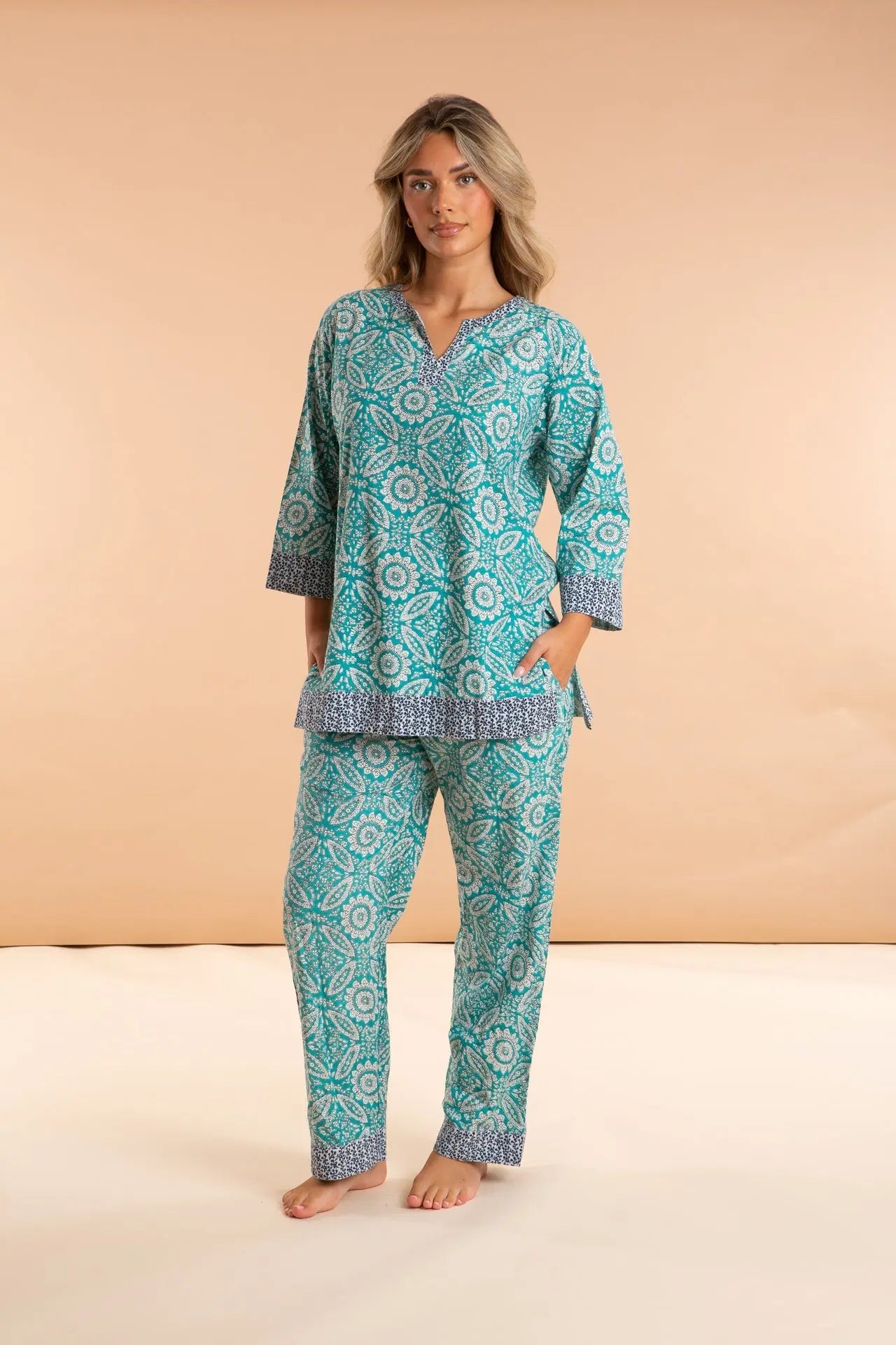 Mediterranean Mosaic Women's Cotton Pyjamas inara