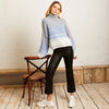 Megan Roll Neck Stripe Jumper - Silver Grey Cara & The Sky