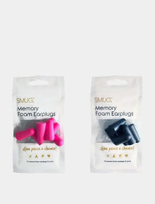  Memory Foam Earplugs - Black & Pink Set SMUG