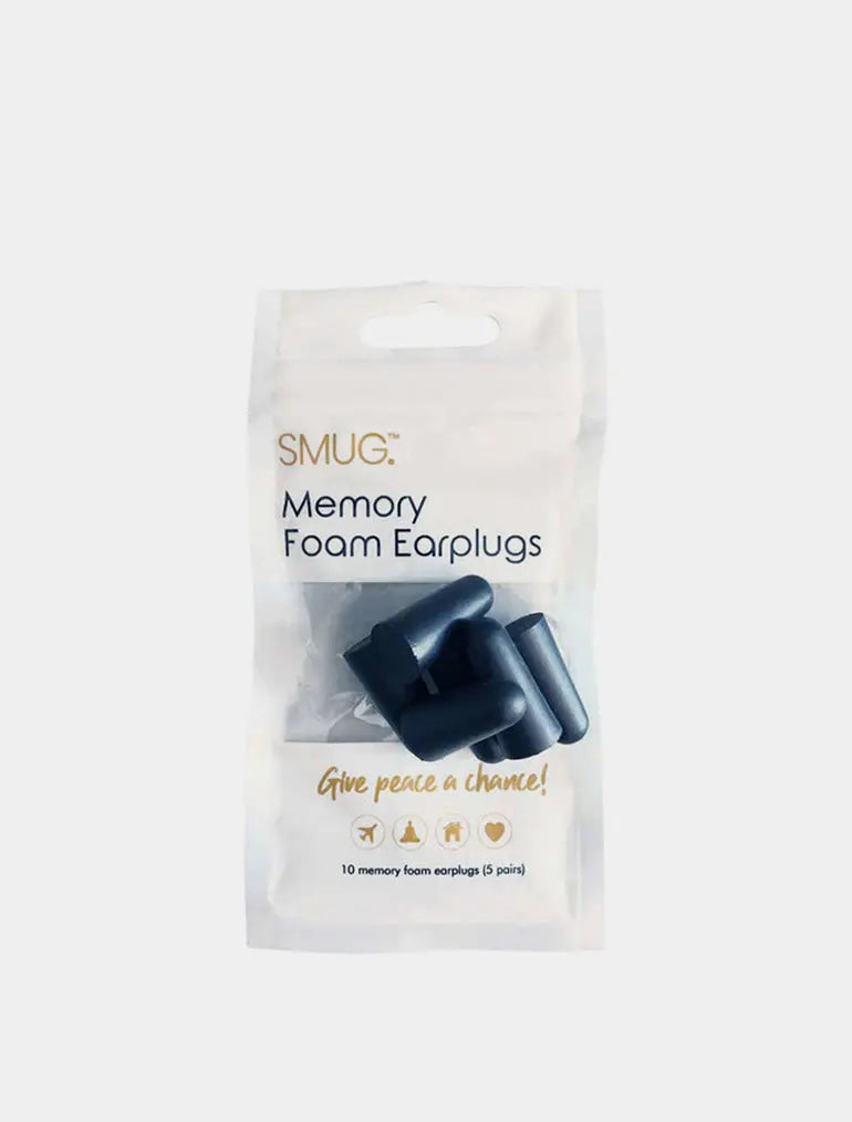 Memory Foam Earplugs - Black (1 Pack) SMUG