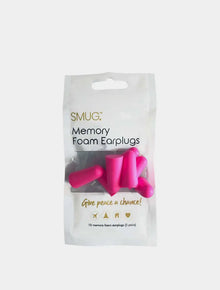  Memory Foam Earplugs - Bright Pink (1 Pack) SMUG