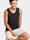 Men's Black Bamboo Singlet