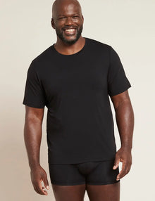  Men's Black Crew Neck Bamboo T-Shirt Boody