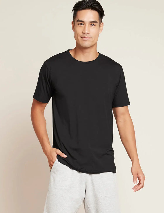 Men's Black Crew Neck Bamboo T-Shirt Boody