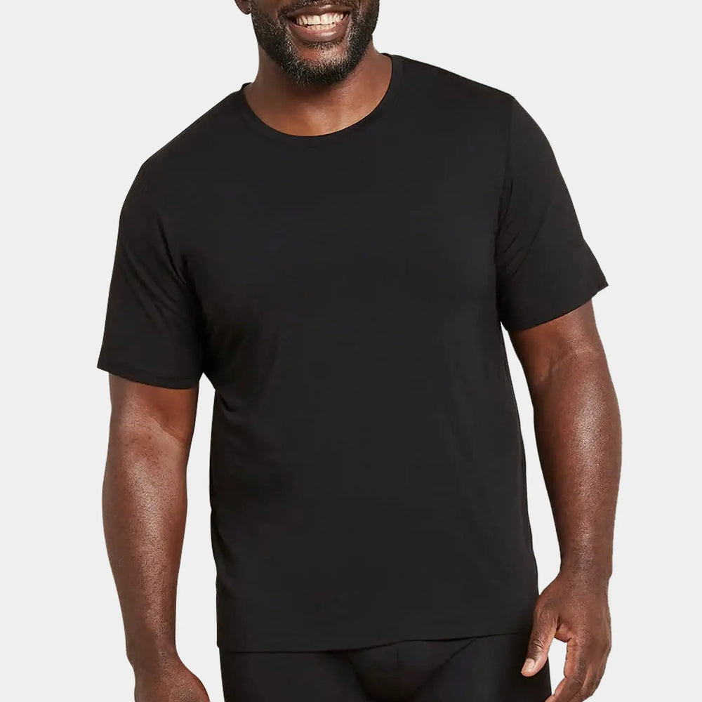 Men's Black Crew Neck Bamboo T-Shirt Boody