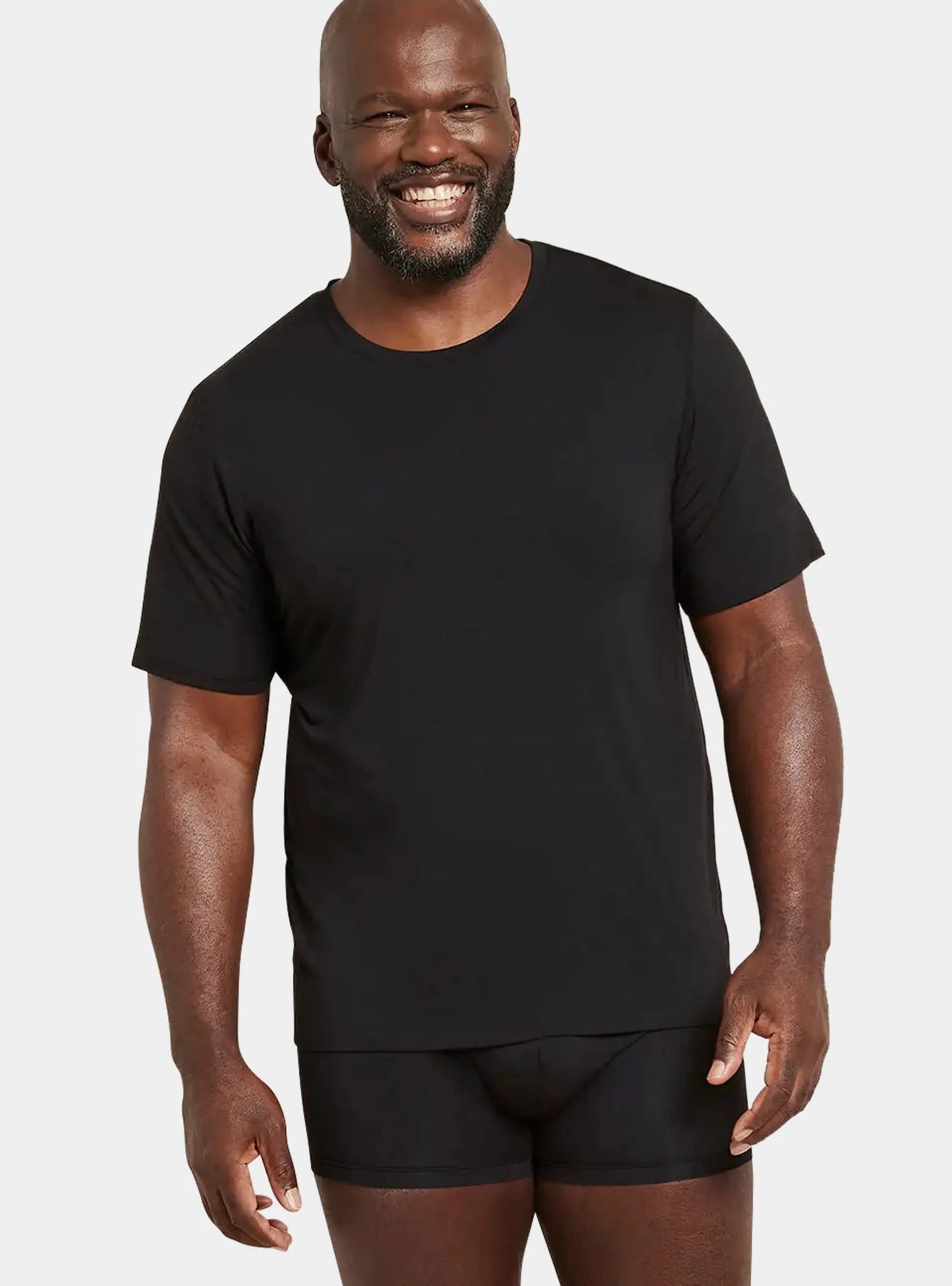 Men's Black Crew Neck Bamboo T-Shirt Boody