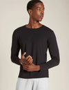 Men's Black Long Sleeve Crew Neck Bamboo T-Shirt Boody