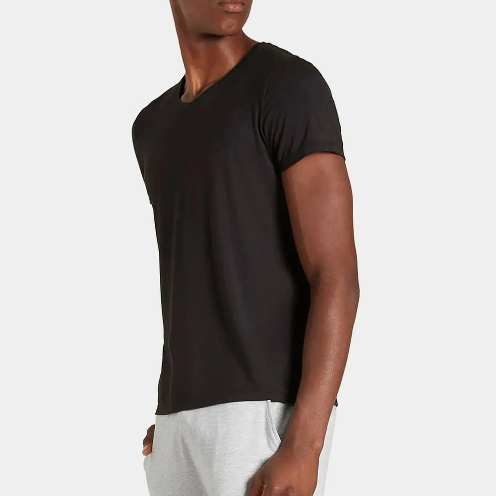 Men's Black V-Neck T-Shirt Boody