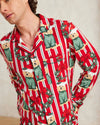 Men's Christmas Dog & Wreath Print Long Pyjama Set Chelsea Peers