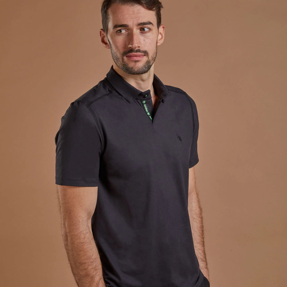 Men's Polo Shirt - Black numbatsport