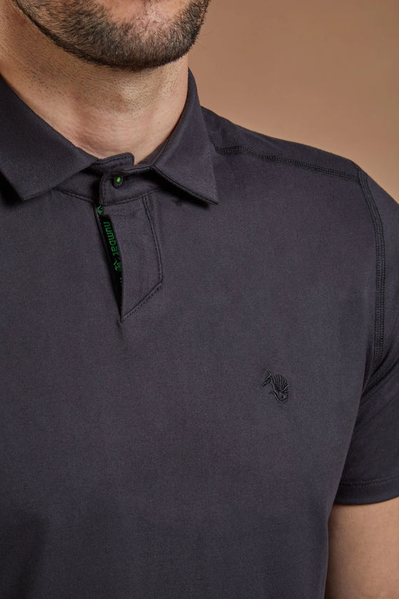 Men's Polo Shirt - Black numbatsport