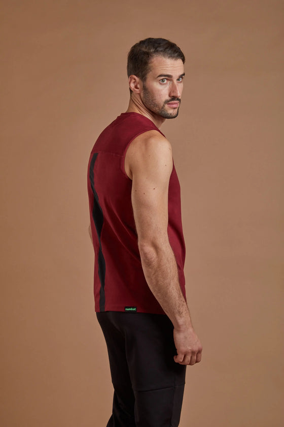 Men's Training Vest - Burgundy numbatsport