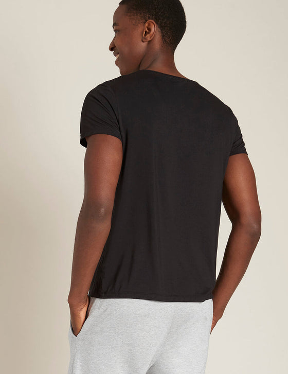 Men's Black V-Neck T-Shirt Boody