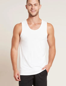  Men's White Bamboo Singlet Boody