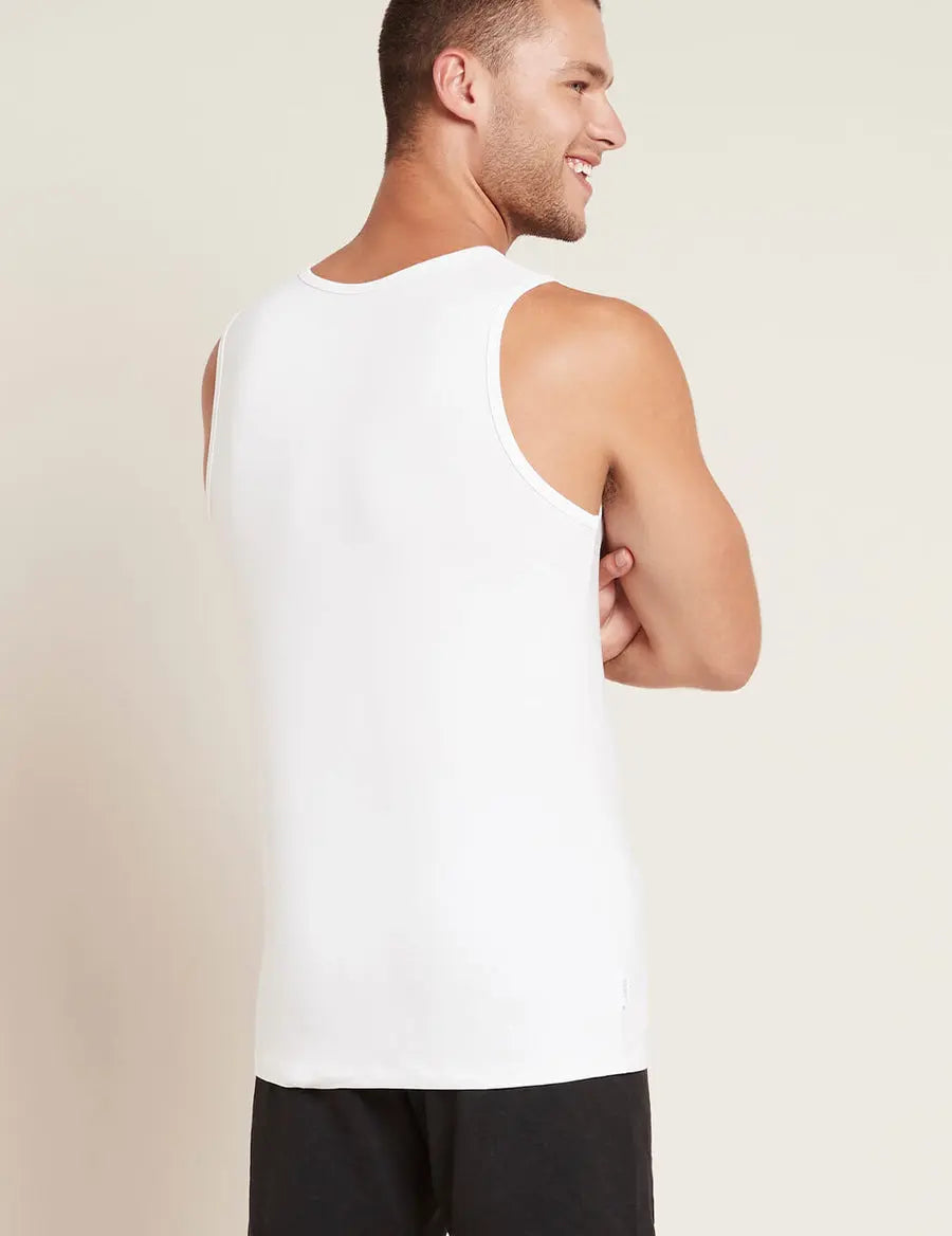 Men's White Bamboo Singlet Boody