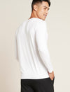 Men's White Long Sleeve Crew Neck Bamboo T-Shirt Boody