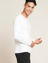 Men's White Long Sleeve Crew Neck Bamboo T-Shirt Boody