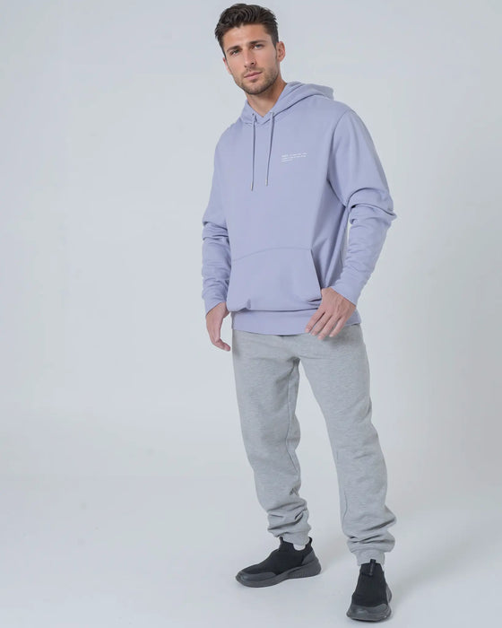 Mens Organic Cotton Relaxed-Fit Hoodie in Aloe Green hewn.