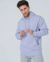 Mens Organic Cotton Relaxed-Fit Hoodie in Aloe Green hewn.