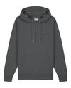 Mens Organic Cotton Relaxed-Fit Hoodie in Anthracite hewn.