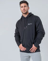 Mens Organic Cotton Relaxed-Fit Hoodie in Anthracite hewn.