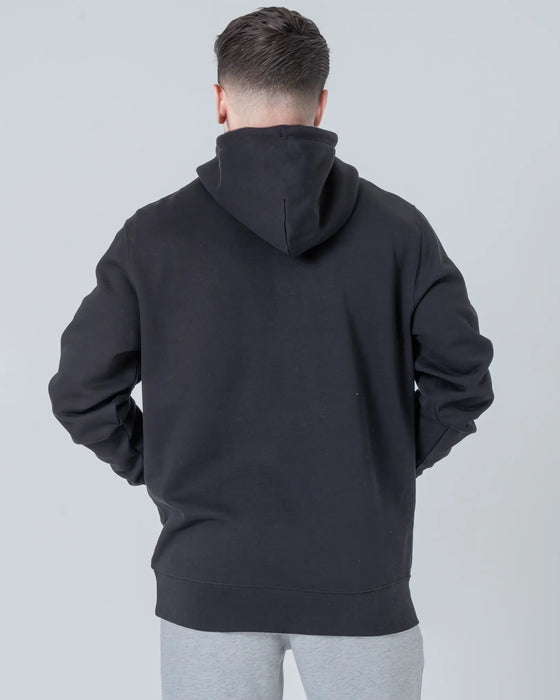 Mens Organic Cotton Relaxed-Fit Hoodie in Anthracite hewn.