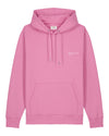 Mens Organic Cotton Relaxed-Fit Hoodie in Azalea Pink hewn.