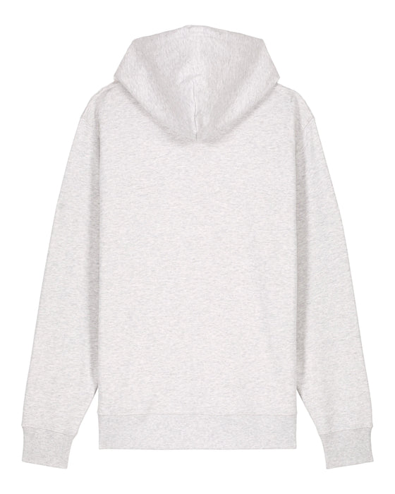 Mens Organic Cotton Relaxed-Fit Hoodie in Cloud Grey Marl hewn.