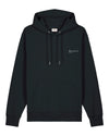 Mens Organic Cotton Relaxed-Fit Hoodie in Jet Black hewn.