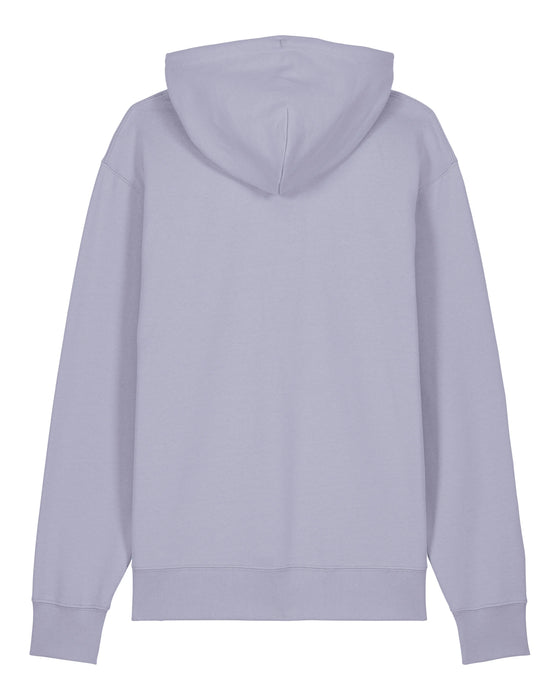 Mens Organic Cotton Relaxed-Fit Hoodie in Lavender hewn.