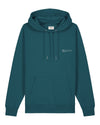 Mens Organic Cotton Relaxed-Fit Hoodie in Ocean Blue hewn.