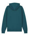 Mens Organic Cotton Relaxed-Fit Hoodie in Ocean Blue hewn.