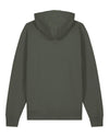 Mens Organic Cotton Relaxed-Fit Hoodie in Pine Green Khaki hewn.