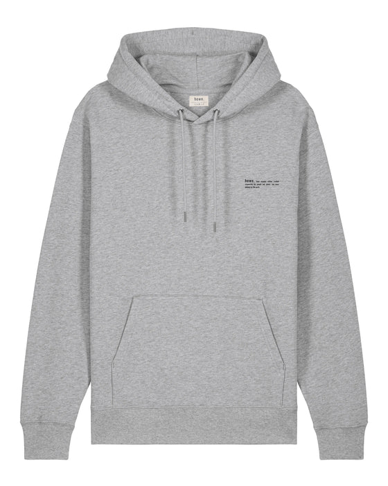 Mens Organic Cotton Relaxed-Fit Hoodie in Rock Grey Marl hewn.