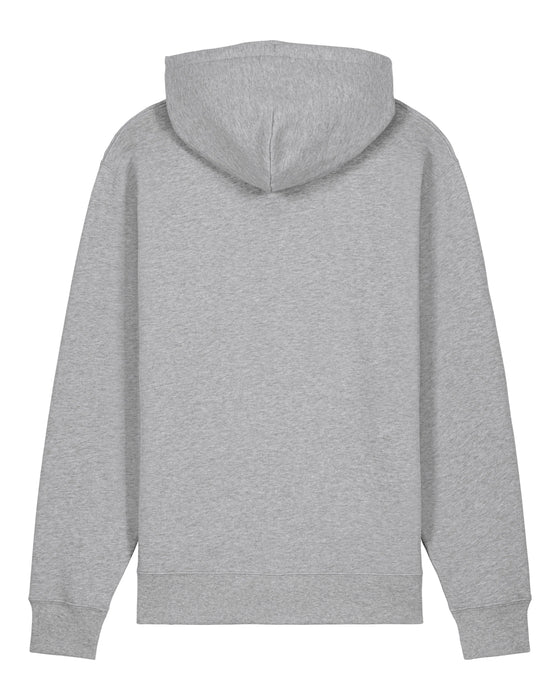 Mens Organic Cotton Relaxed-Fit Hoodie in Rock Grey Marl hewn.