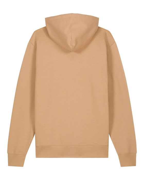 Mens Organic Cotton Relaxed-Fit Hoodie in Sand hewn.