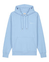 Mens Organic Cotton Relaxed-Fit Hoodie in Sky Blue hewn.