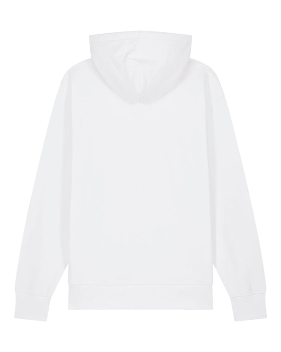 Mens Organic Cotton Relaxed-Fit Hoodie in Snow White hewn.