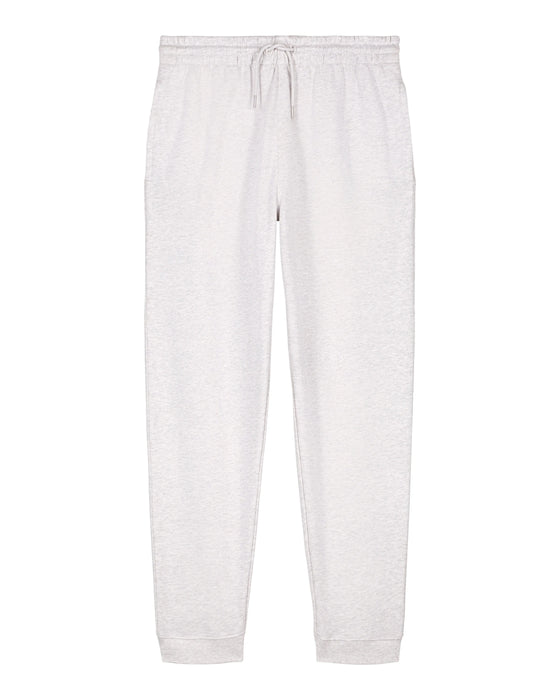 Mens Organic Cotton Relaxed-Fit Joggers in Cloud Grey Marl hewn.