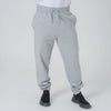 Mens Organic Cotton Relaxed-Fit Joggers in Cloud Grey Marl hewn.