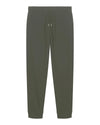 Mens Organic Cotton Relaxed-Fit Joggers in Pine Green Khaki hewn.